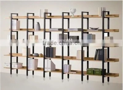 showroom salon whiskey display metal shelf