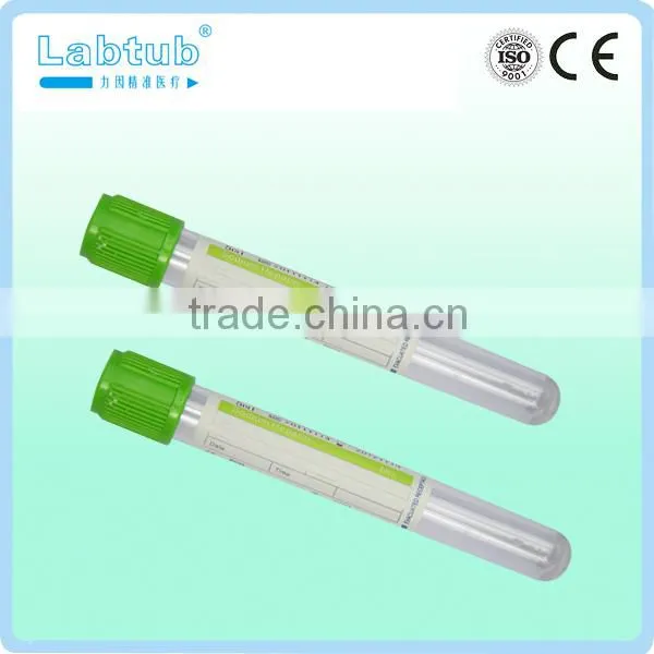 Lithium Heparin vacuum blood collection tube (high quality vacutainer)