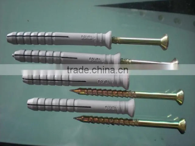 Nylon hammer fixing anchor with screws manufacturer high quality fast delivery