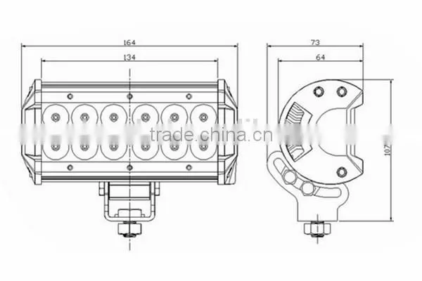 36W 9v-30v LED Driving Lights, LED Light Bar for 4x4, Jeep, Boat, Waterproof Automotive Lights, Truck , Marine LED Light Bar