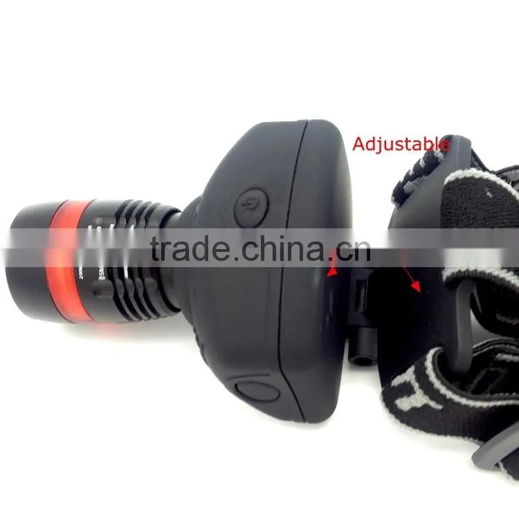 POPPAS T26 XPE 3Wclassic 3AAA battery operated zoom camping headlamp led