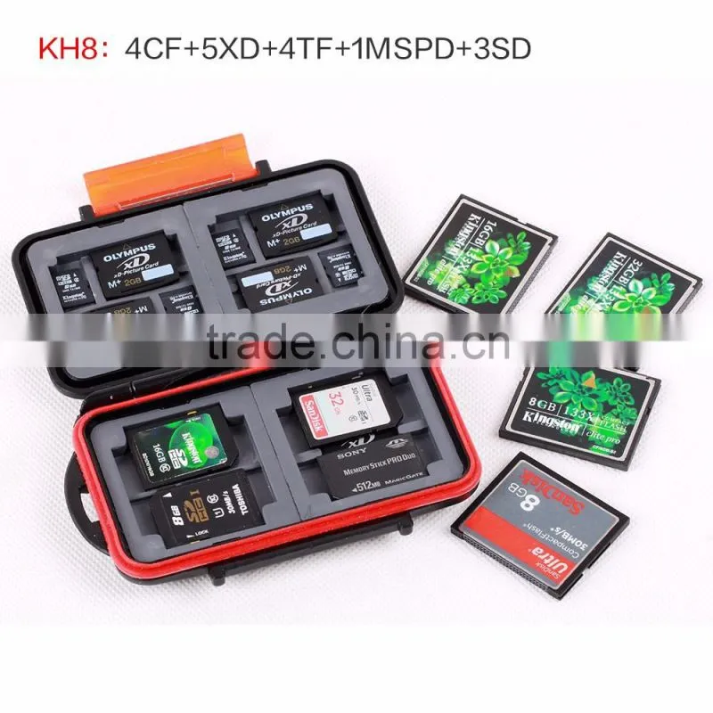 LYNCA KH8-1 Water-Resistant Anti-shock Memory Card Case Holder for 4CF+8SD Cards