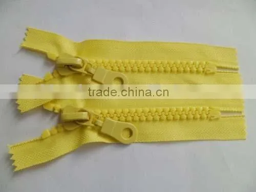 8# plastic resin zipper close end zipper pipa puller auto-lock zipper slider garment zipper