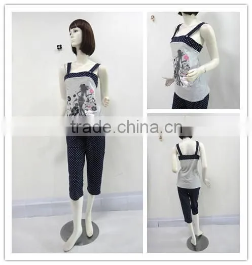 Casual lovely wave point harness pajamas women