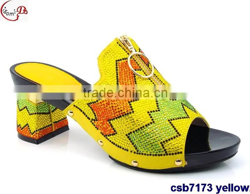 CSB7173 orange -blue-gold-green-red new coming italian design high quality hot selling lady sandals with stone on factory costy