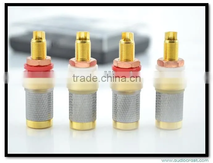 Audiocrast AB-303(G) High End Gold Plated Binding Post speaker connector Power Amplifier Connector