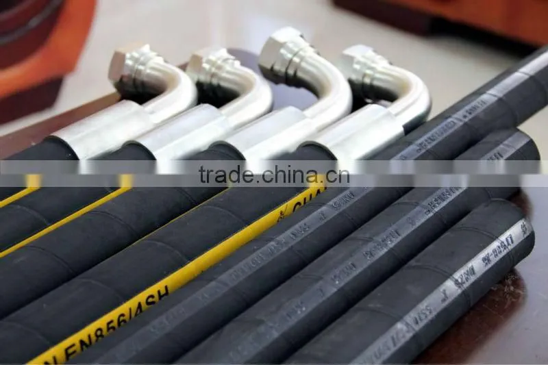 high pressure 4 steel wire flexible hydraulic rubber hose