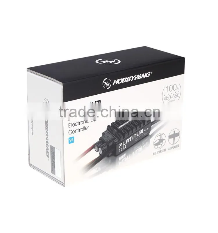 Original Hobbywing Platinum 100A V3 High Performance ESC for Align TREX 550 600 700 Helicopter Fixed Wing ESC