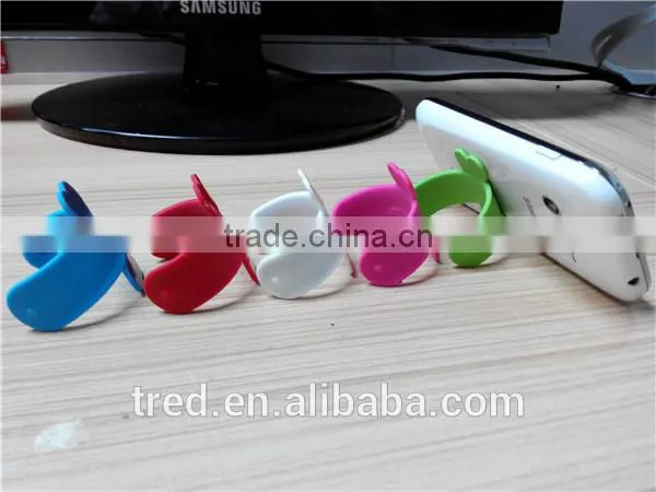 touch-u silicone phone stand with all kinds of color with retails package