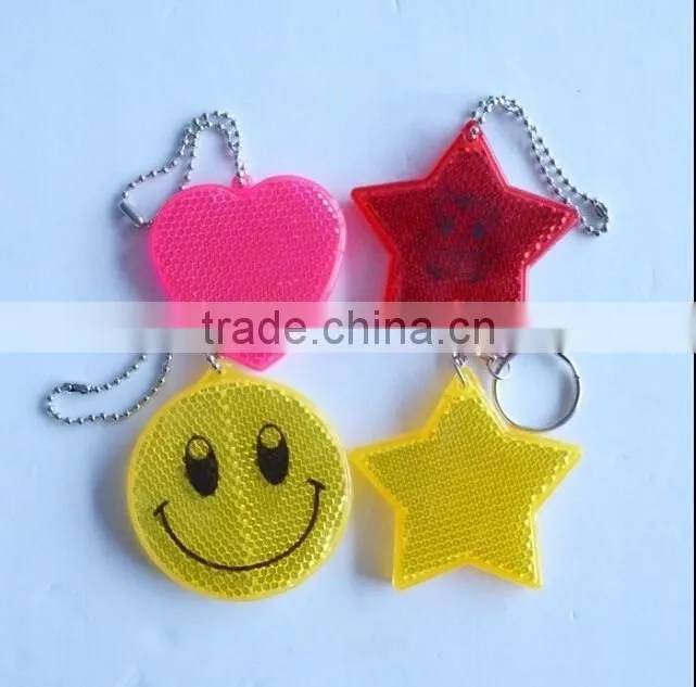 EN13356 pmma acrylic customized reflective keychain