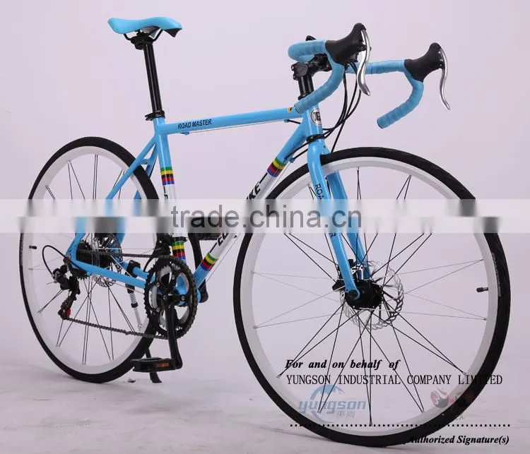 Classical old style bicycle cheap steel road bike 14S with drop handlebar