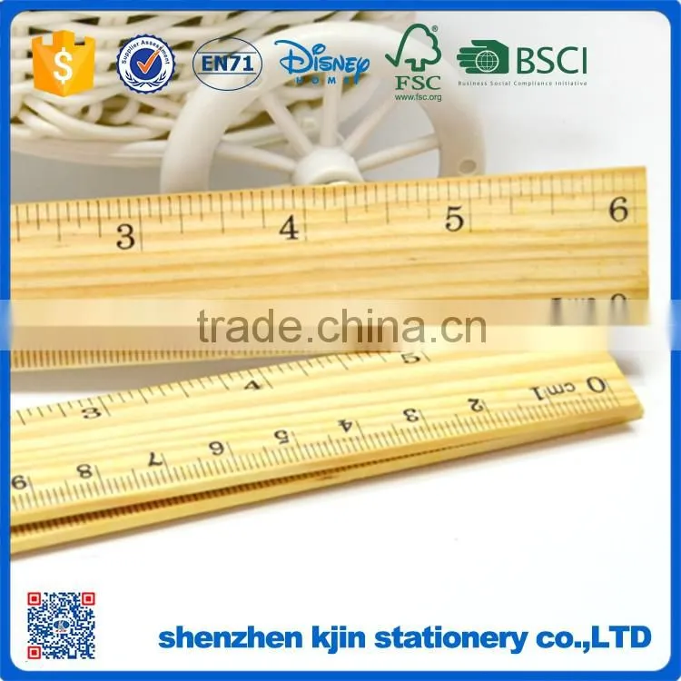 2016 promotional customer oem 15cm/6inch straight wooden ruler