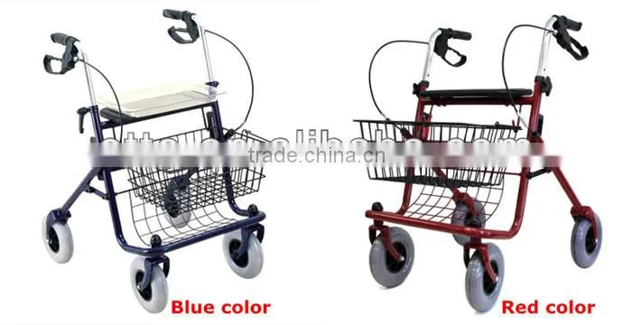 Steel disabled folding walker rollator