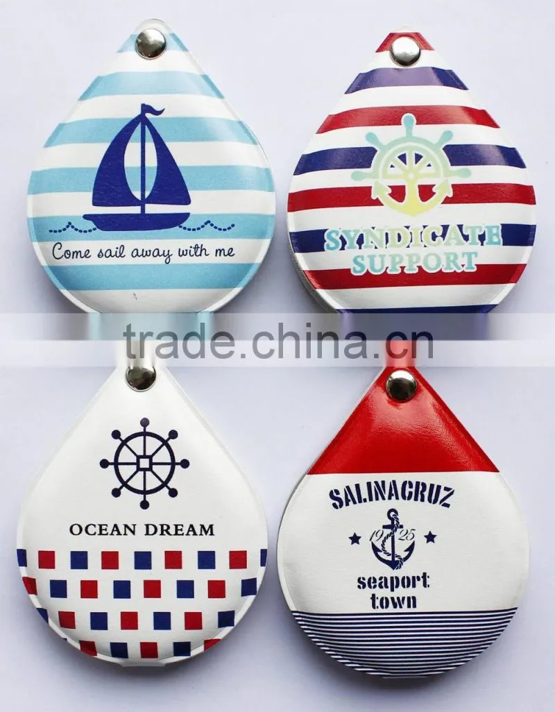 2015 new style nautical elements water drop shape cute small cosmetic mirror,ME313