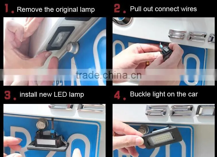 2015 New mercede spare parts led license plate lamp for Ben.z W176 X166 W156 X156