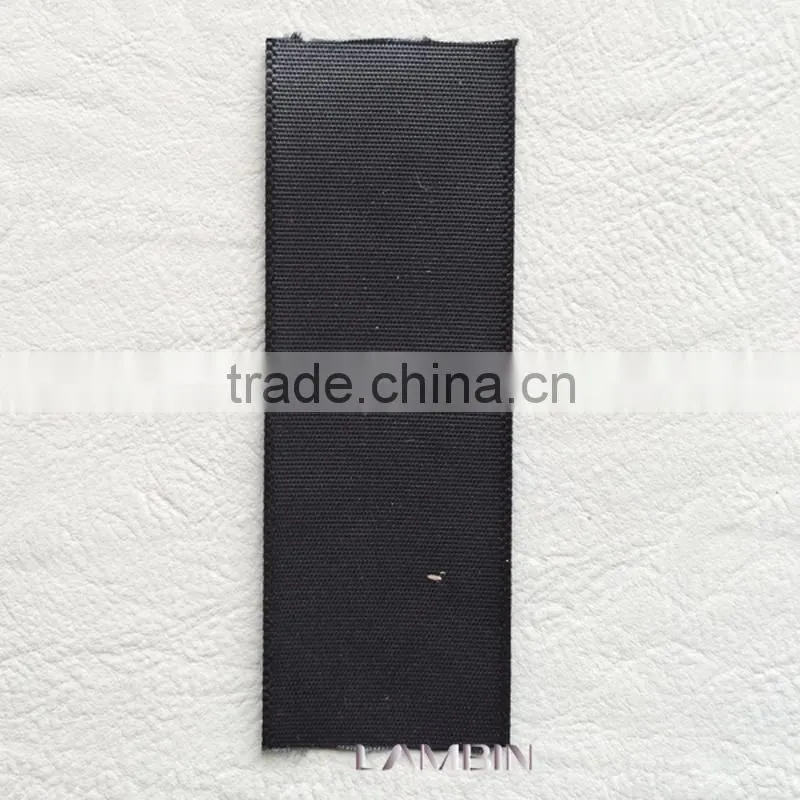 Wool coat black satin ribbon tape printed washing care label