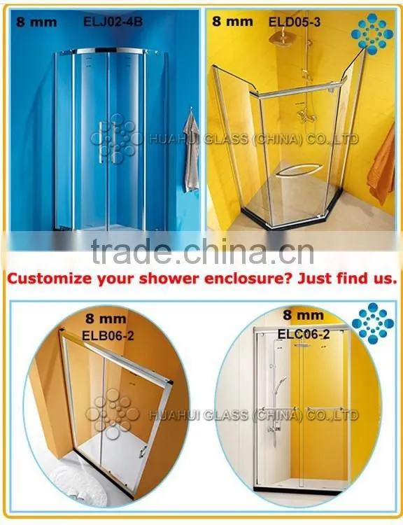 2015 high quality corner pannel glass shower door