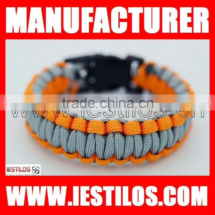 wholesale 550 paracord bracelet with paracord whistle buckle