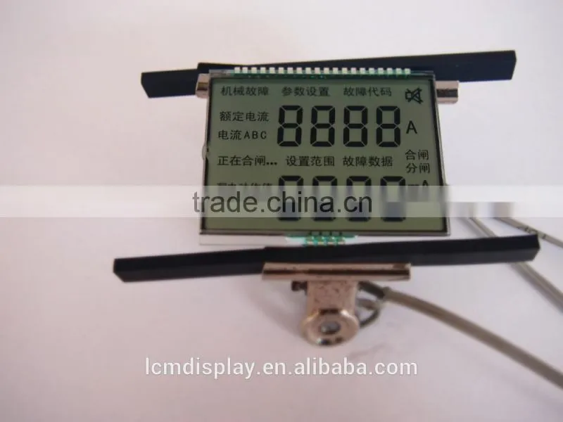 monochrome segment positive character industrial autoreclose circuit-breaker lcd display,practical cheap TN