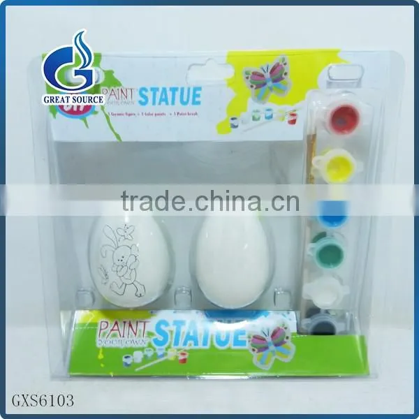 hotsale kids easter egg diy ceramic paint kits