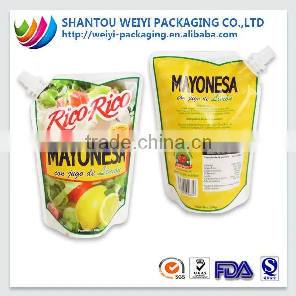 Color Printed with reusable food spout pouch