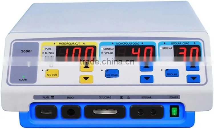 MCS-2000I Electrosurgical Instruments with Bipolar Forceps and Electrosurgical Generator Six Modes 300W Electrosurgical Unit