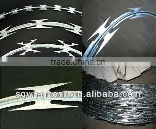 galvanized barbed razor wire mesh