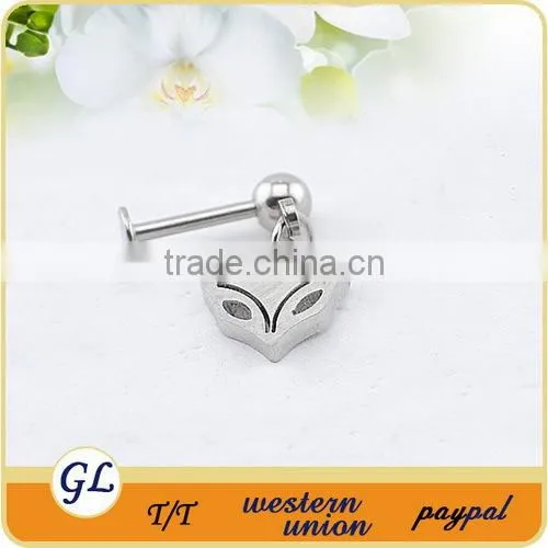 Scissors logo labret body piercing jewelry