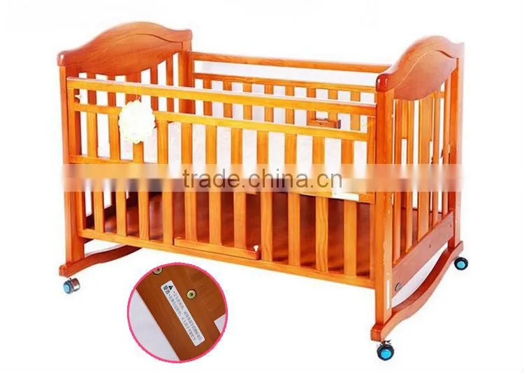 2015 best quality Wooden baby bed