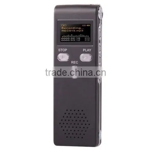 Professional 8GB LCD Digital Voice Recorder with VOR MP3 Player