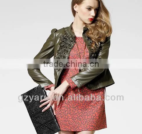 Ladies Fancy Leather Jacket 2014