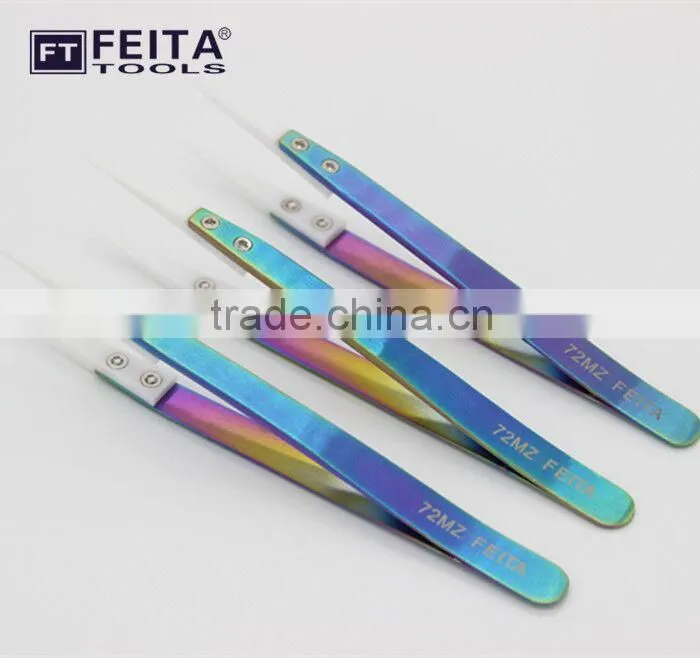 Precision Stainless Steel Tweezers/ Head-changed Resistant Tweezers Stainless Steel Ceramic Tweezers