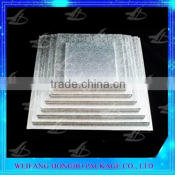 silver round 1/4 thick cake board