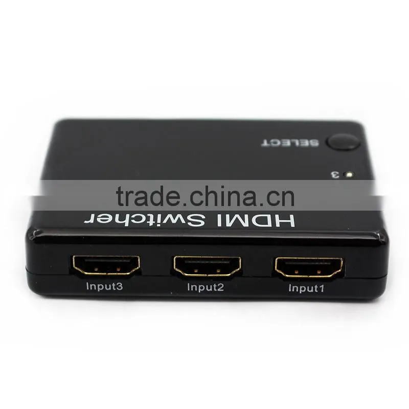 3 in 1 out ir remote mini HDMI switch