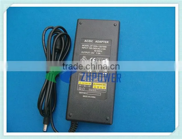 power supply power 12v 7a 84w with UL Certification,use to LED Light