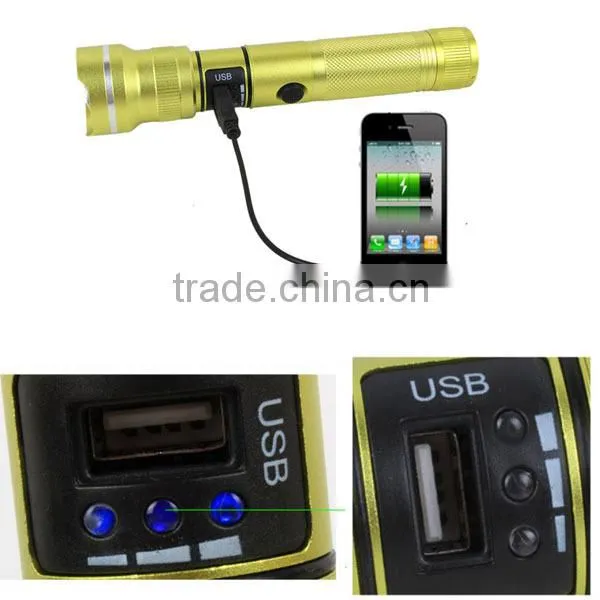 10W c-ree led Rechargeable Torch Light USB Rechargeable Flashlight Long Distance