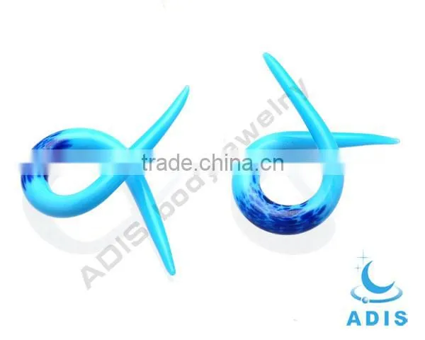 Popular pyrex glass ear expander stretching jewelry glass piercing ear plug