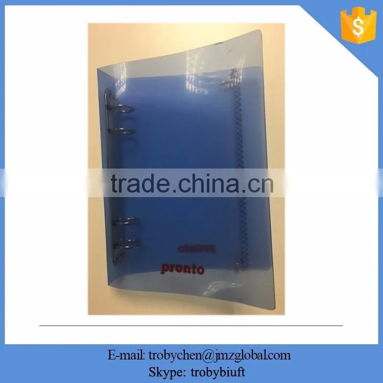 customized transparent plastic ring binder folder