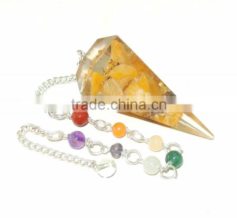 Wholesale Of Orgone Chakra Pendulum : ORGONE RED JASPER CHAKRA CHAIN PENDULUM