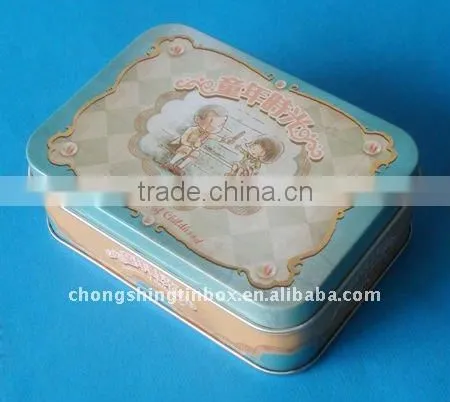 fashion rectangular gift tin box