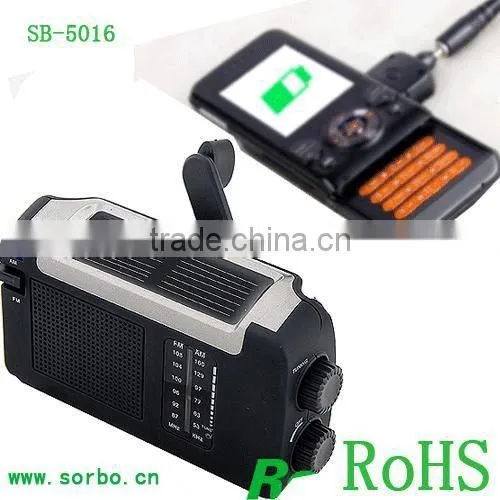 Dynamo Emergency Solar Hand Crank Self Powered AM/FM Weather Radio
