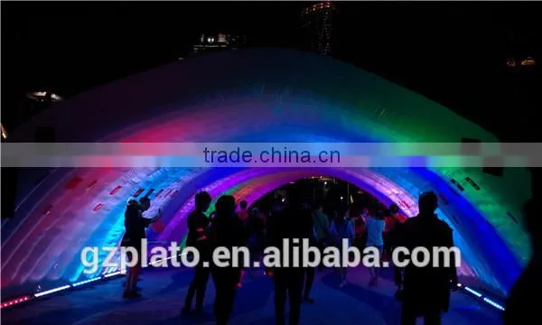 Color changing led inflatable tunnel tent inflatable canvas tent