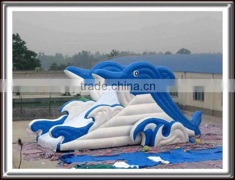 Hot sell inflatable dolphin slide