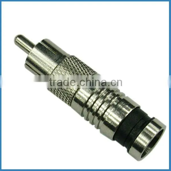 straight rg59 rg6 f compression rca audio connectors
