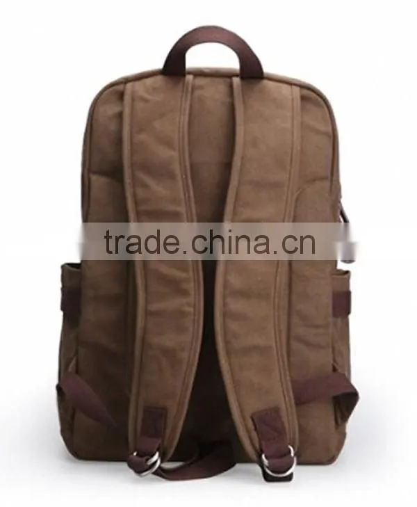 Vintage Canvas Laptop Backpack,School College Rucksack Bag