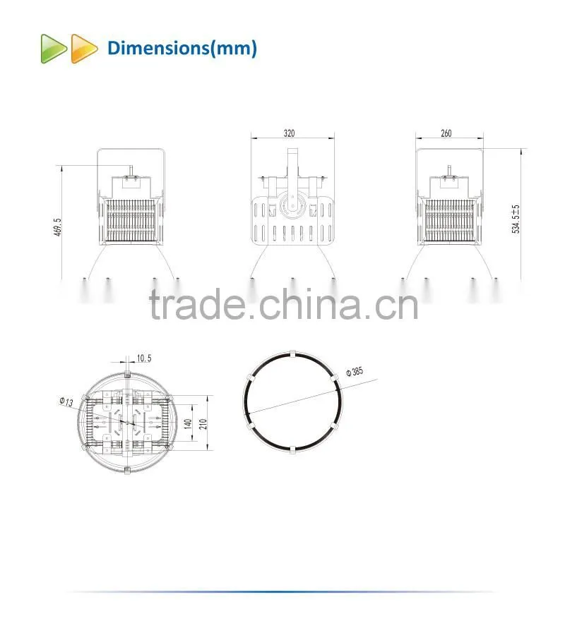 Outdoor CE ROHS Listed 150W LED High Bay Light