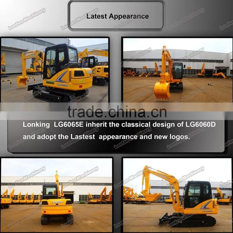 LG6065E factory price 6 ton Lonking Yan mar engine excavator for sale