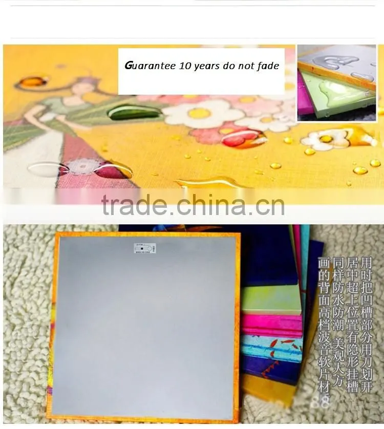 2016 hot modern art frameless wall artwork painting