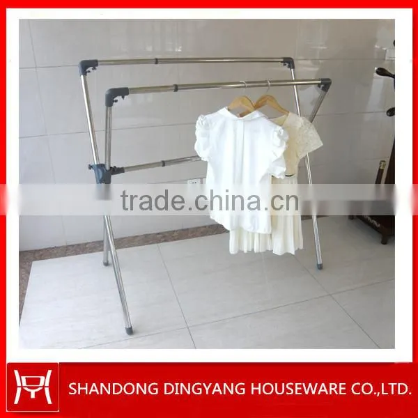 Indoor and outdoor Simple X-type auto clothes rack/aluminum x shaped drying rack for clothes in good price