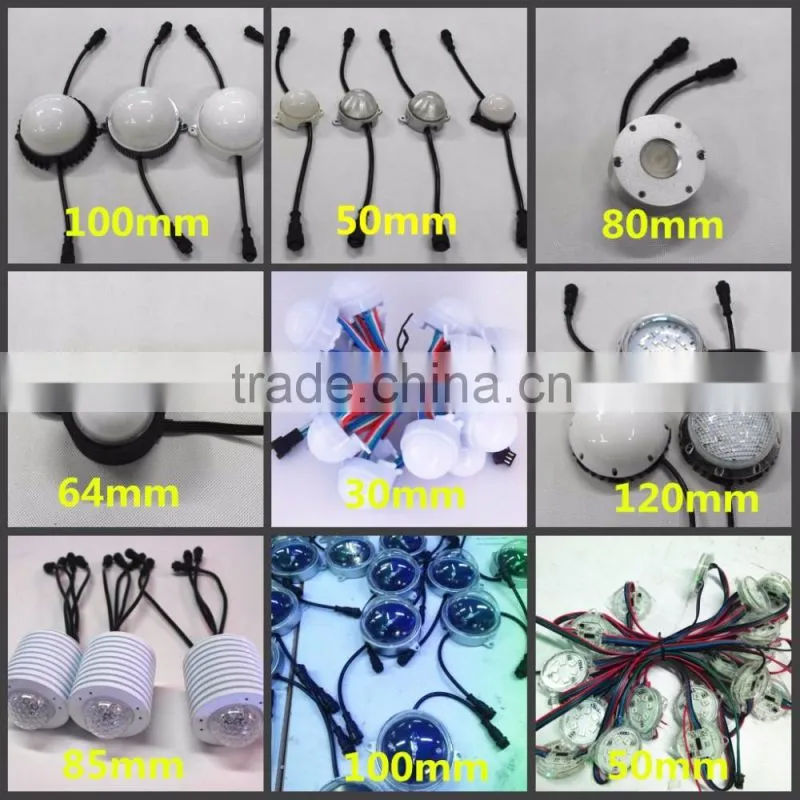 Full color 12V 30mm muti sizes LED RGB pixel point lights